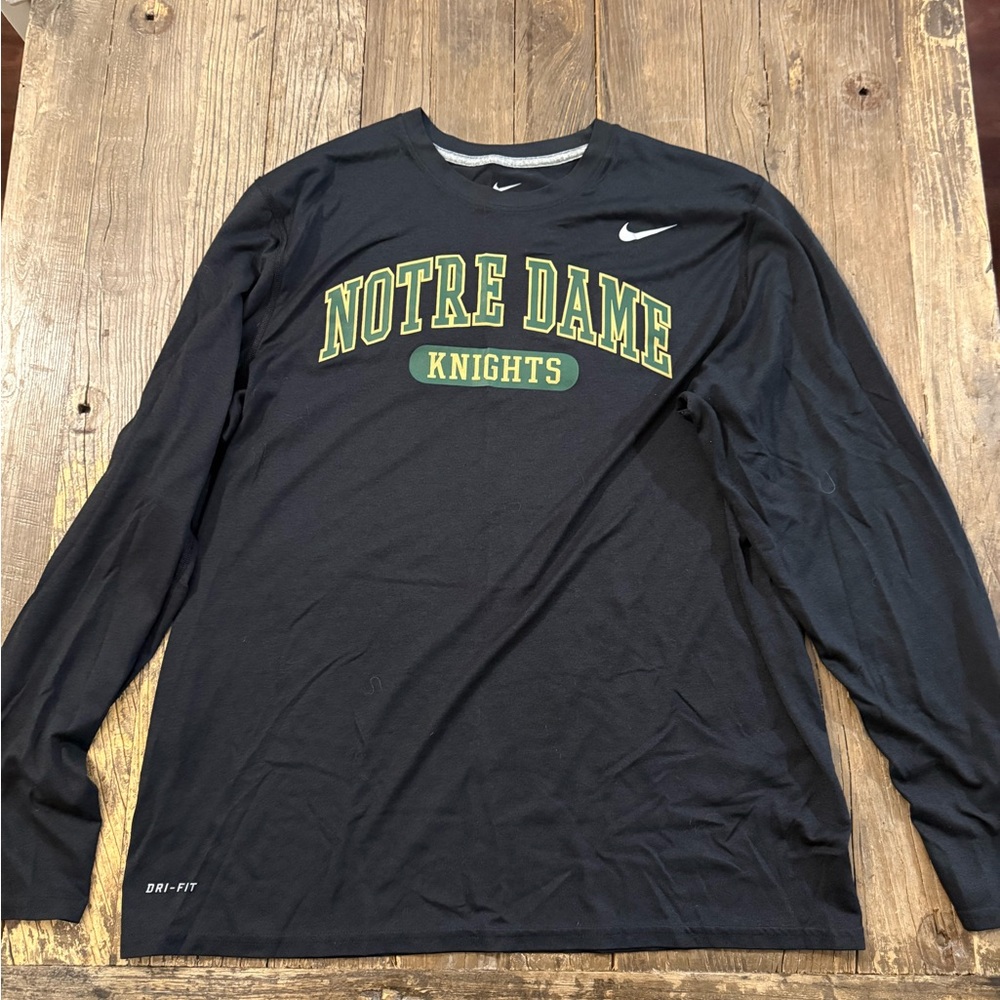 Nike Black Long Sleeve Notre Dame Knights Tee